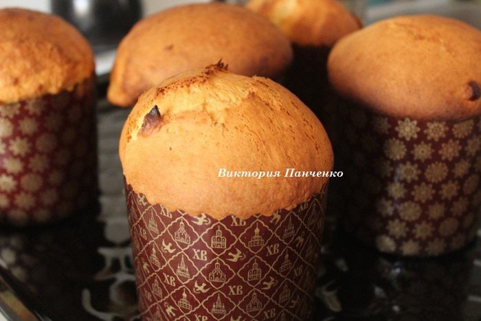 Куличи с апельсиновой цедрой и вяленой клюквой