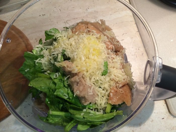 Филе трески с картошкой и шпинатом 