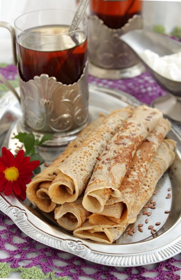 Блинчики с льняной мукой и льняными семечками