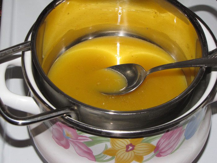 Салат с форелью и апельсиновым желе