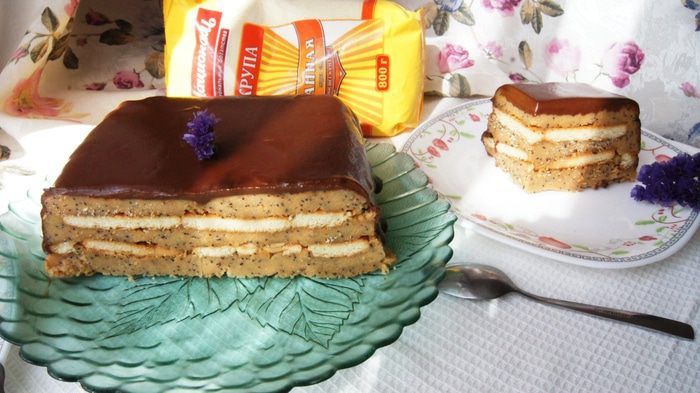 Изображение к рецепту Манный десерт «Карамелька»