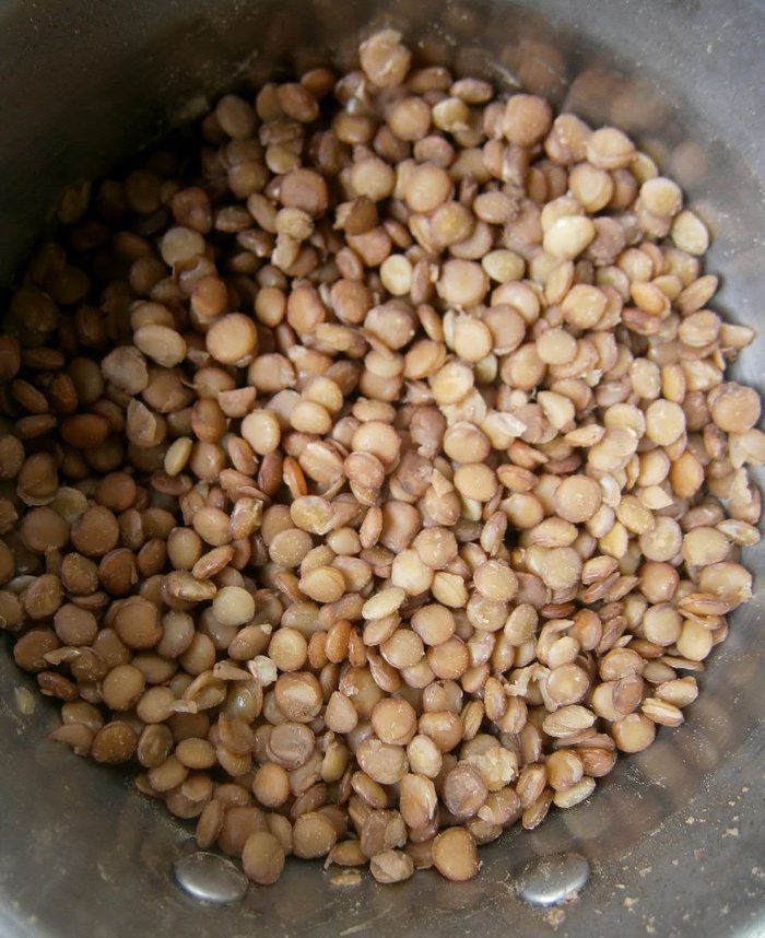 Курица с чечевицей