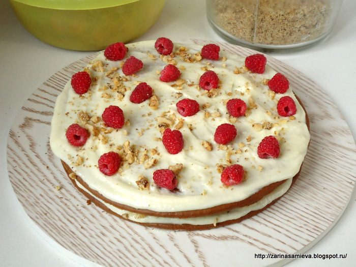 Торт медовый &amp;quot;Спартак&amp;quot; с малиной