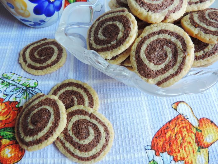 Имбирно-шоколадное печенье &amp;quot;Спираль&amp;quot;