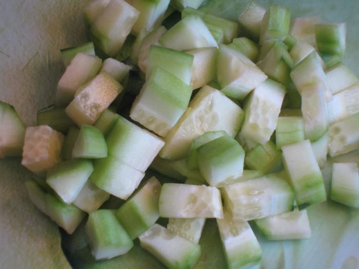 Салат с семгой и сладким перцем