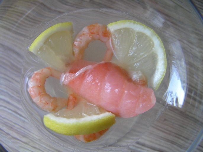 Креветки в шампанском