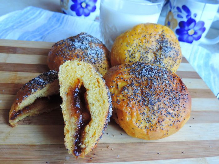 Тыквенно-творожные булочки