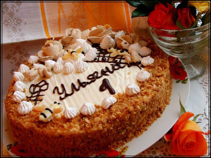 Торт &amp;quot;Медовый заварной&amp;quot; с цитрусовым курдом