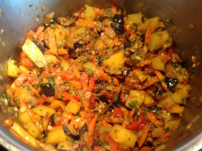 Аджапсандали с картошкой