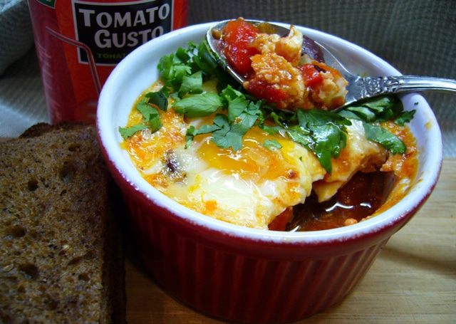 Фасоль с печеным перцем