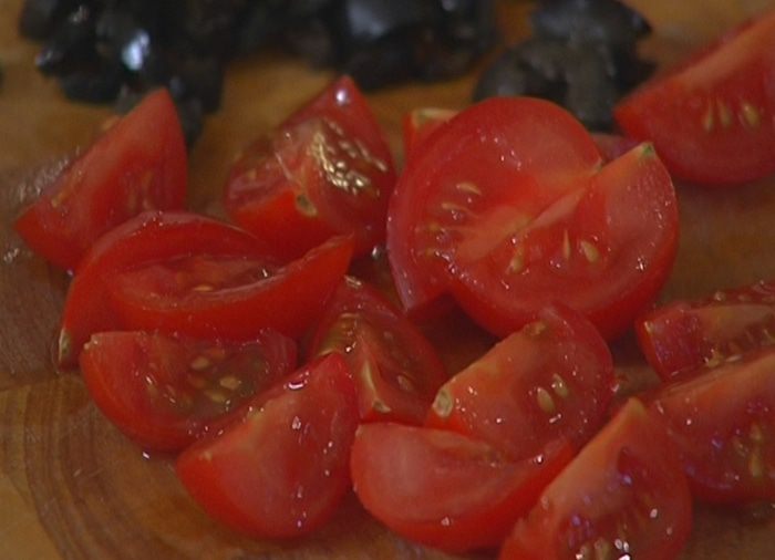 Пирог из фило с цукини и баклажаном 