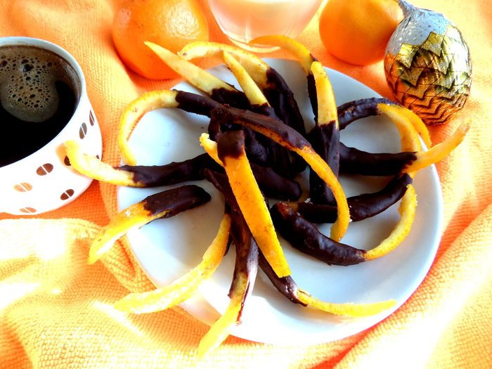 Апельсиновые корочки в шоколаде