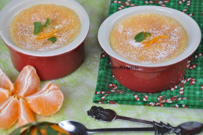 Крем-пудинг с мандаринами