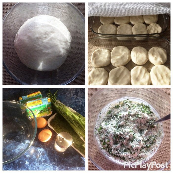 Плацинды с творогом и яблоком