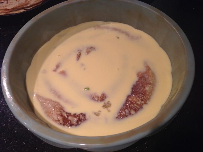 Закусочный блинный пирог