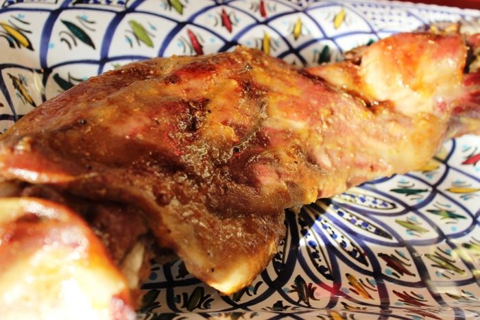 Баранья нога в апельсинах