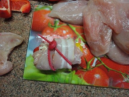 Куриные рулетики со сладким перцем