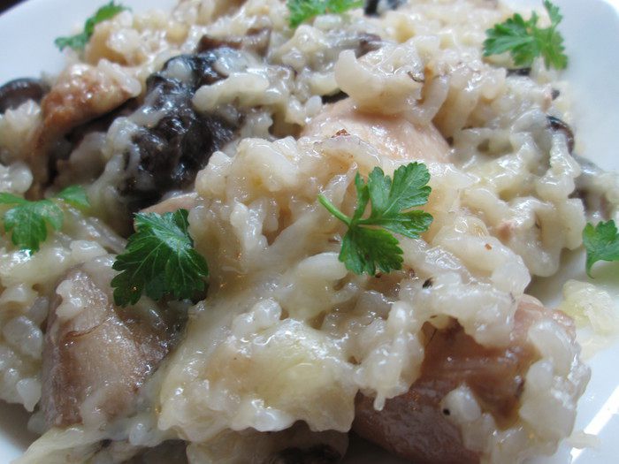 Ризотто с грибами и курицей