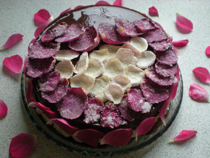 Торт &amp;#39;&amp;#39;Десертная Роза&amp;#39;&amp;#39; с засахаренными цветами