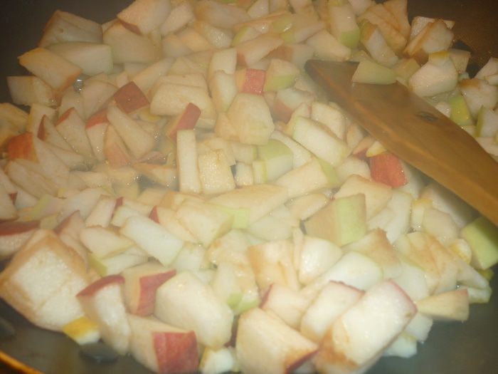 блинчики с яблоками