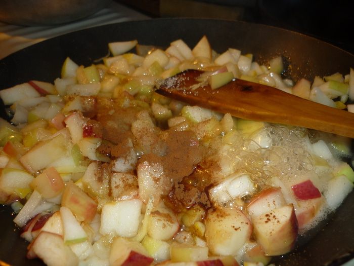 блинчики с яблоками