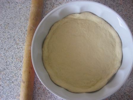 Пирог-плюшка с заварным кремом