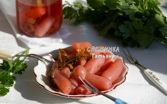 Редис маринованный с зеленым луком