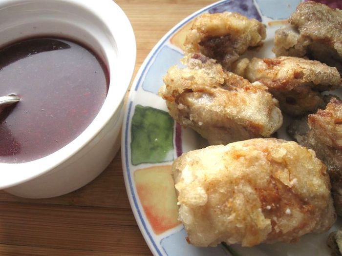 Свиные ребрышки в малиновом соусе