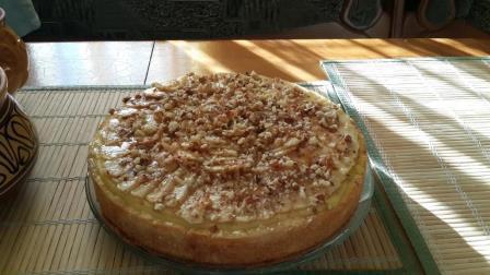 Итальянский яблочный пирог с заварным кремом