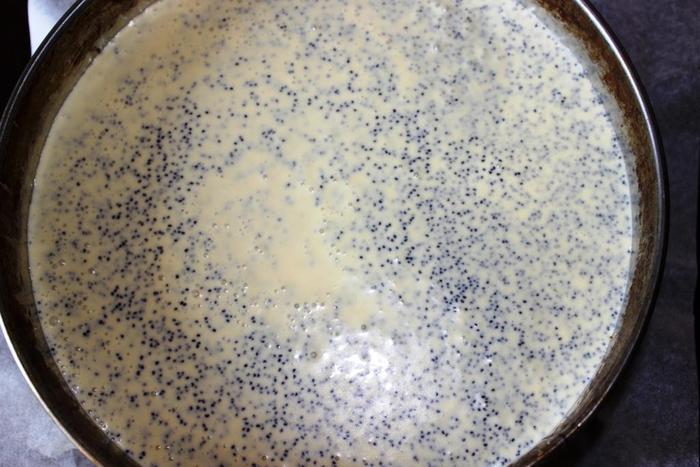 Маковый чизкейк под лимонно-сметанным топпингом