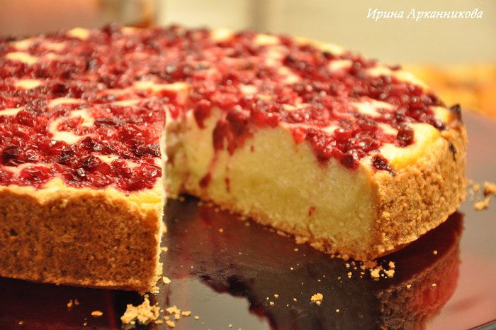 Брусничный чизкейк