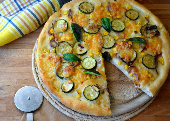  Пицца &amp;quot;Летняя&amp;quot; с цукини и кукурузой