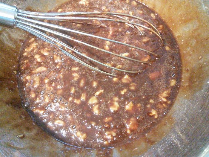 Брауни с яблоками 