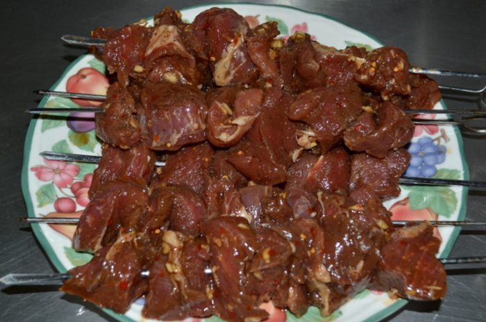 Свиной кебаб со сладким перцем