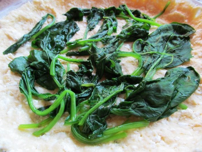 Тарт &amp;quot;Взлетная полоса&amp;quot; со шпинатом, курицей и грибами