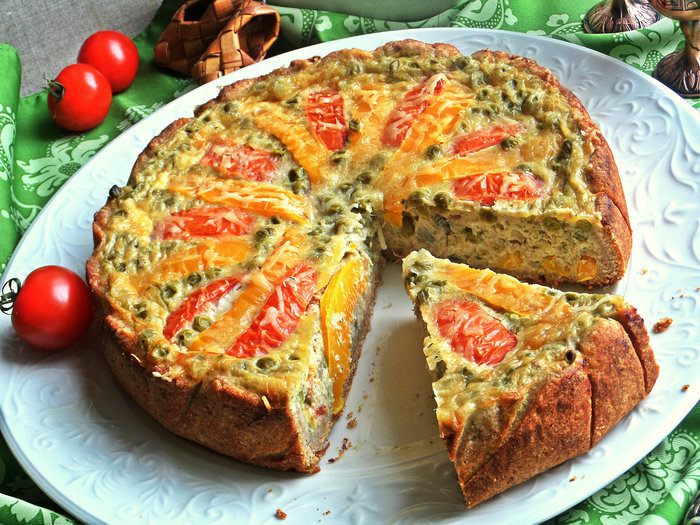 Киш «Тунец с овощами»