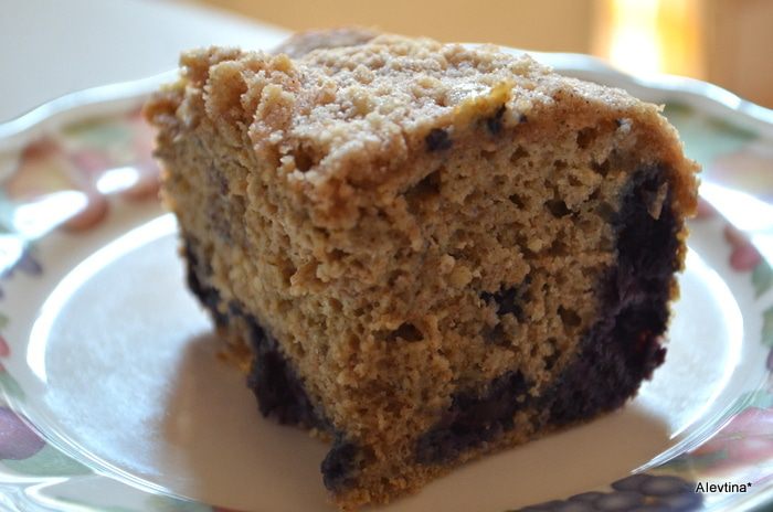Кекс кофейный с голубикой