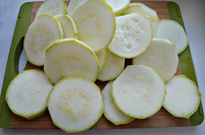 Запеканка с кабачками и куриными сердечками