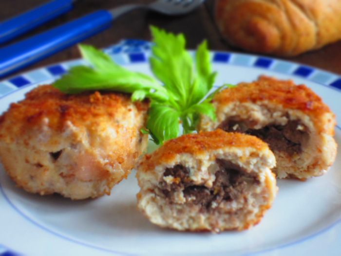 Зразы с куриной печенью и орехами