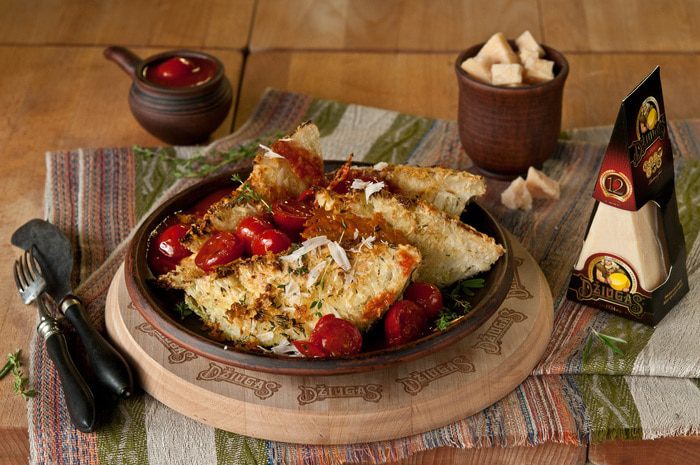 Капуста, запеченная под сырной корочкой