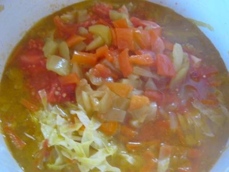 Марокканская овощная похлебка с гренками