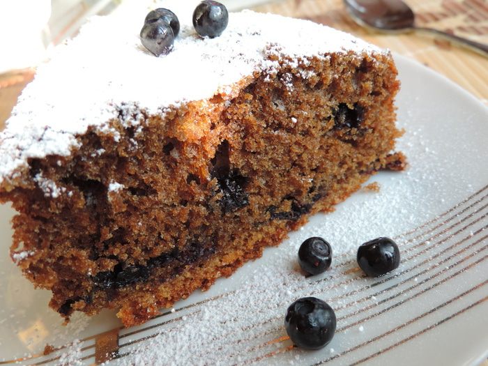 Кофейный пирог с черникой