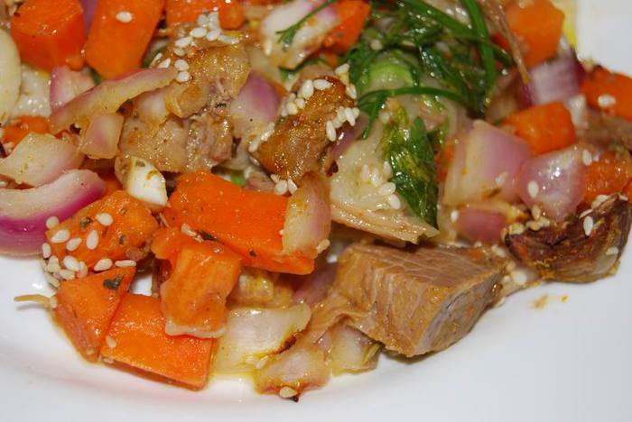 Ароматный пирог с тыквой