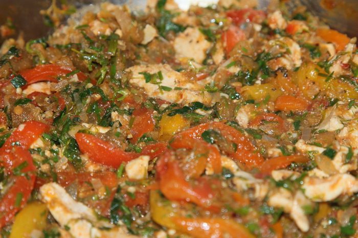 Мясо с баклажанами на ужин