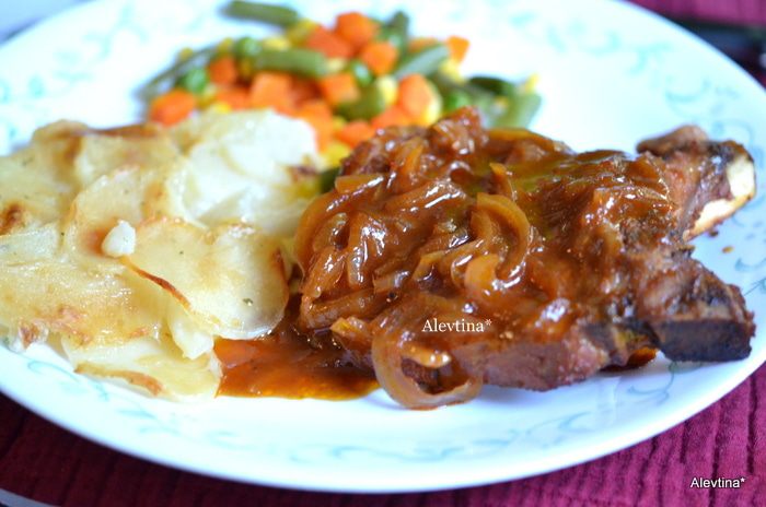 Свиные котлеты с кленовым сиропом