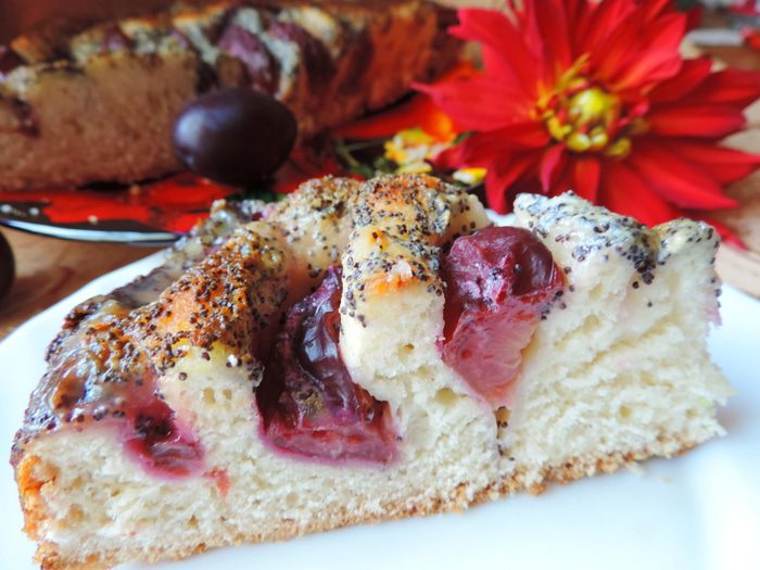 Сливовый пирог с маковой заливкой &amp;quot;Искушение&amp;quot;