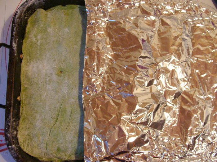 Домашняя зеленая лазанья 