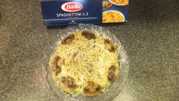 Спагеттини с грибным соусом
