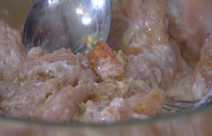 Кебаб из цыпленка в гранатовом соусе