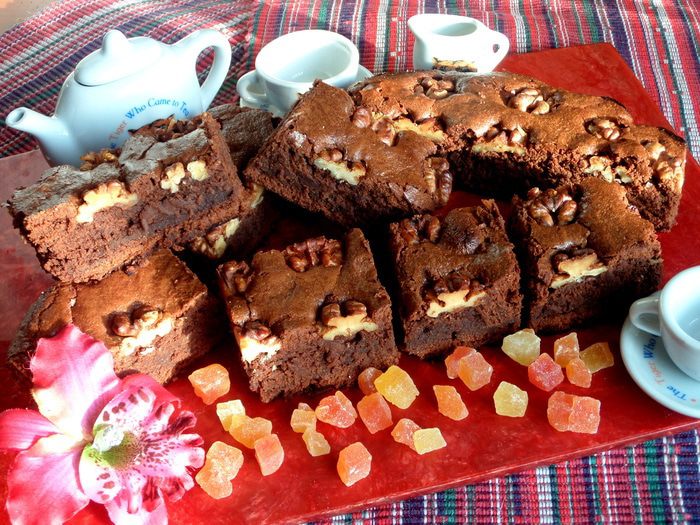 Брауни с грецкими орехами
